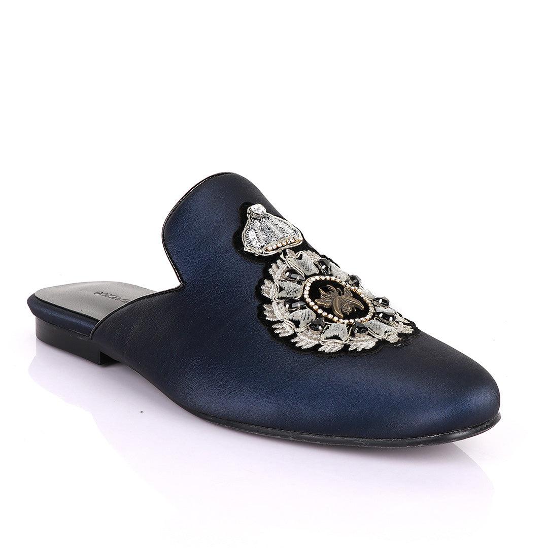 Dolce and Gabbana Spider Design Blue Animal Skin Mole Shoe - Obeezi