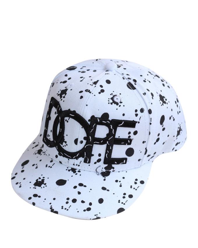 DOPE Baseball White Mixed Black Cap - Obeezi.com