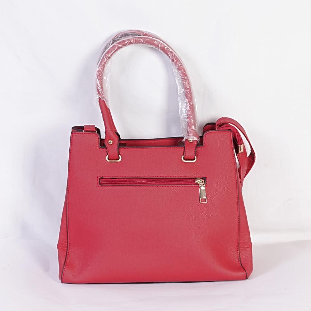 Dreubea Women's Leather With Details HandBag Red - Obeezi.com