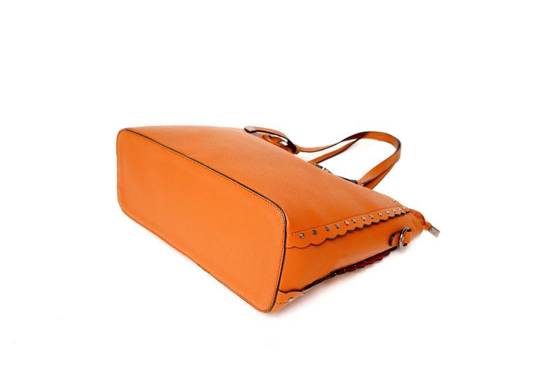 Dreubea Women's Leather With inner HandBag -Brown - Obeezi.com