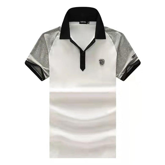 DSL Custom Fit Warrior Head Logo Designed Polo - White - Obeezi.com