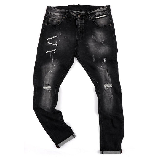 DSQ Men's Genuine Urban Styled Jeans- Black - Obeezi.com
