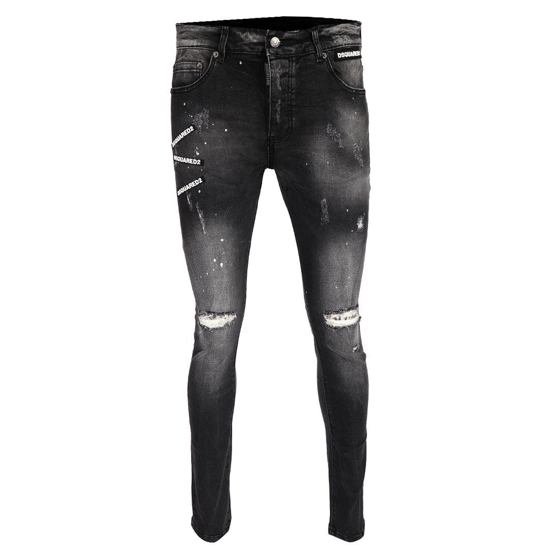 DSQ Men's Genuine Urban Styled Jeans- Black - Obeezi.com