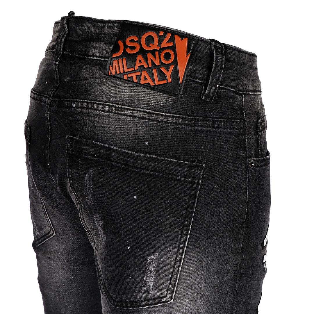 DSQ Men's Genuine Urban Styled Jeans- Black - Obeezi.com