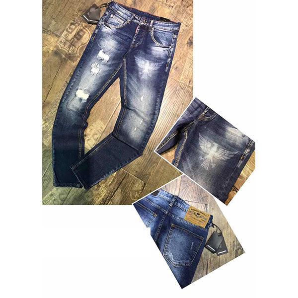 Dsquared2 Brothers Slim fit white patch Sky Blue Jeans - Obeezi