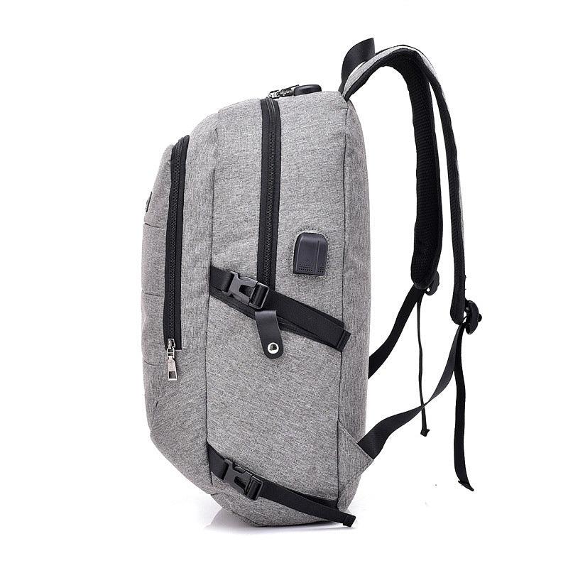 Dxyizu Oxford Men's Casual BackPack With Anti-Theft Lock And USB Charging Port-Ash - Obeezi.com
