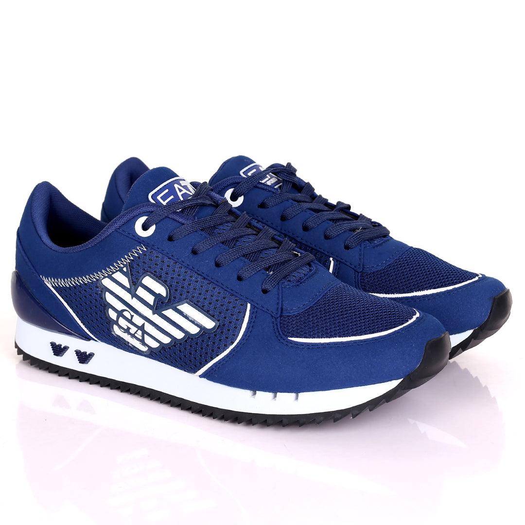 EA7 Breathable Low Sneakers White Side logo - Obeezi.com