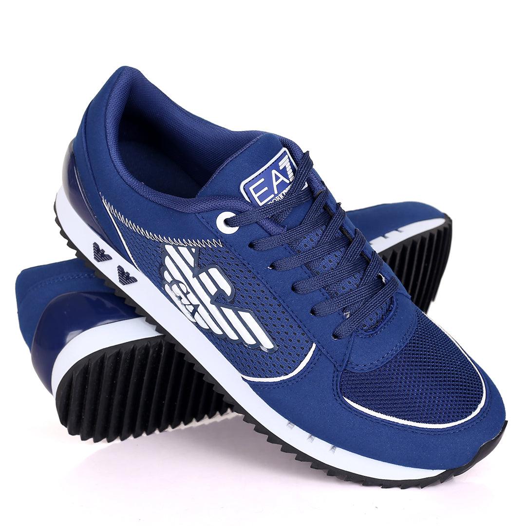 EA7 Breathable Low Sneakers White Side logo - Obeezi.com