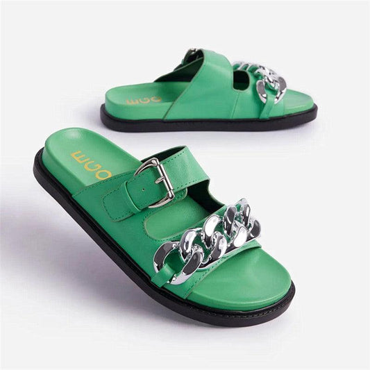 EGO Chain Designed Comfy Slipper - Green - Obeezi.com