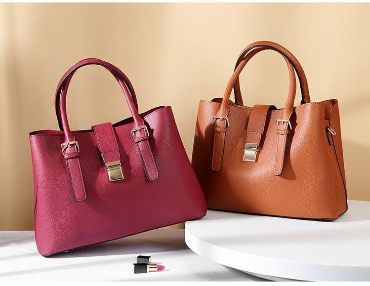 Elegant Premium Quality Women's Hand Bag - Brown - Obeezi.com