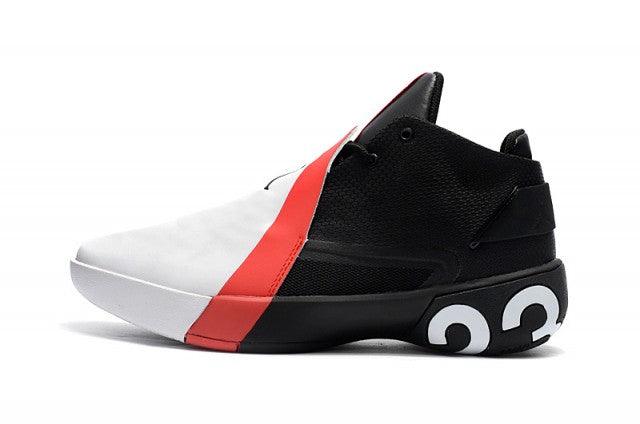 Elegant Shape A J Ultra Fly 3 White Red Black Sneaker - Obeezi