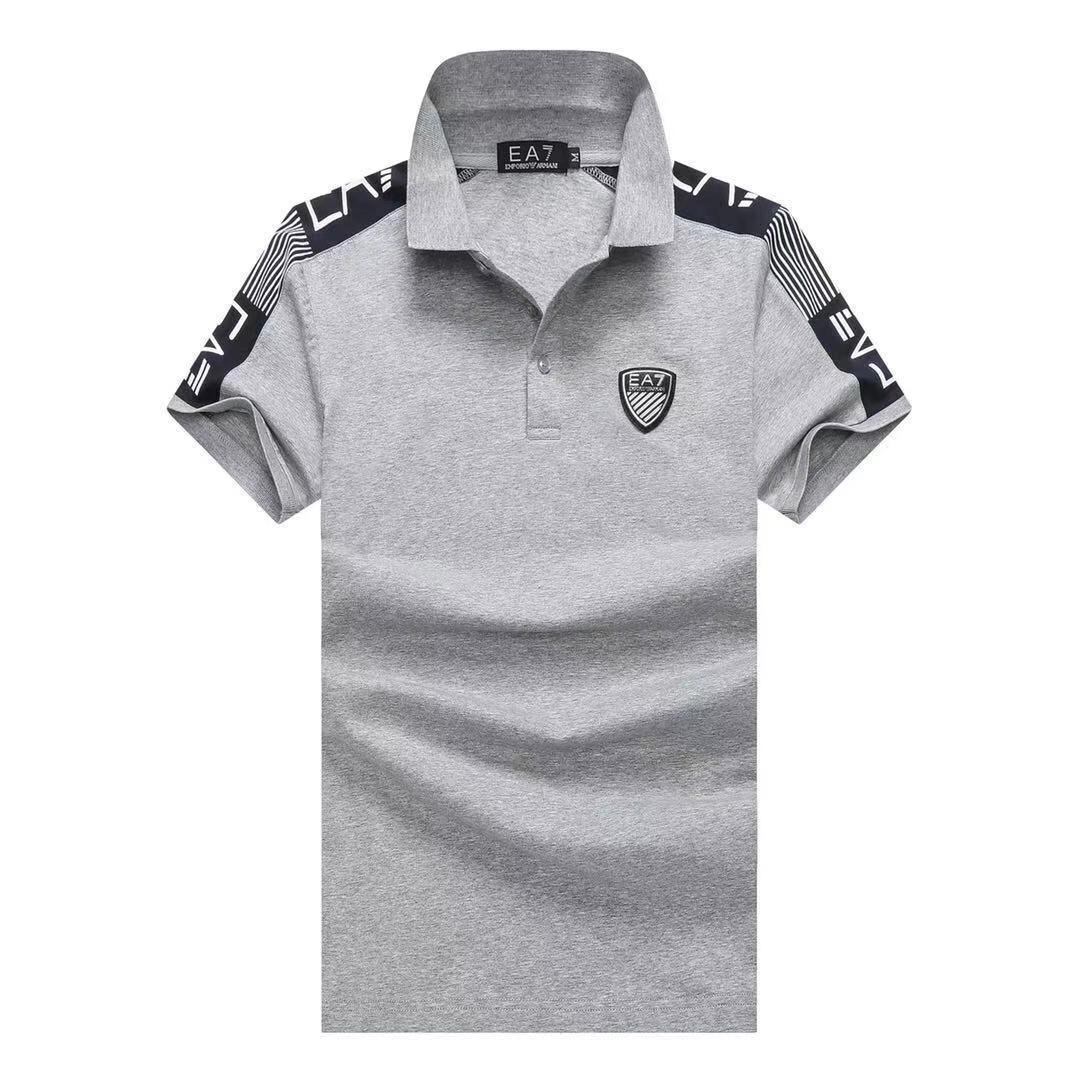 Emp classic Cotton polo shirt in pique cotton blend- Ash - Obeezi.com