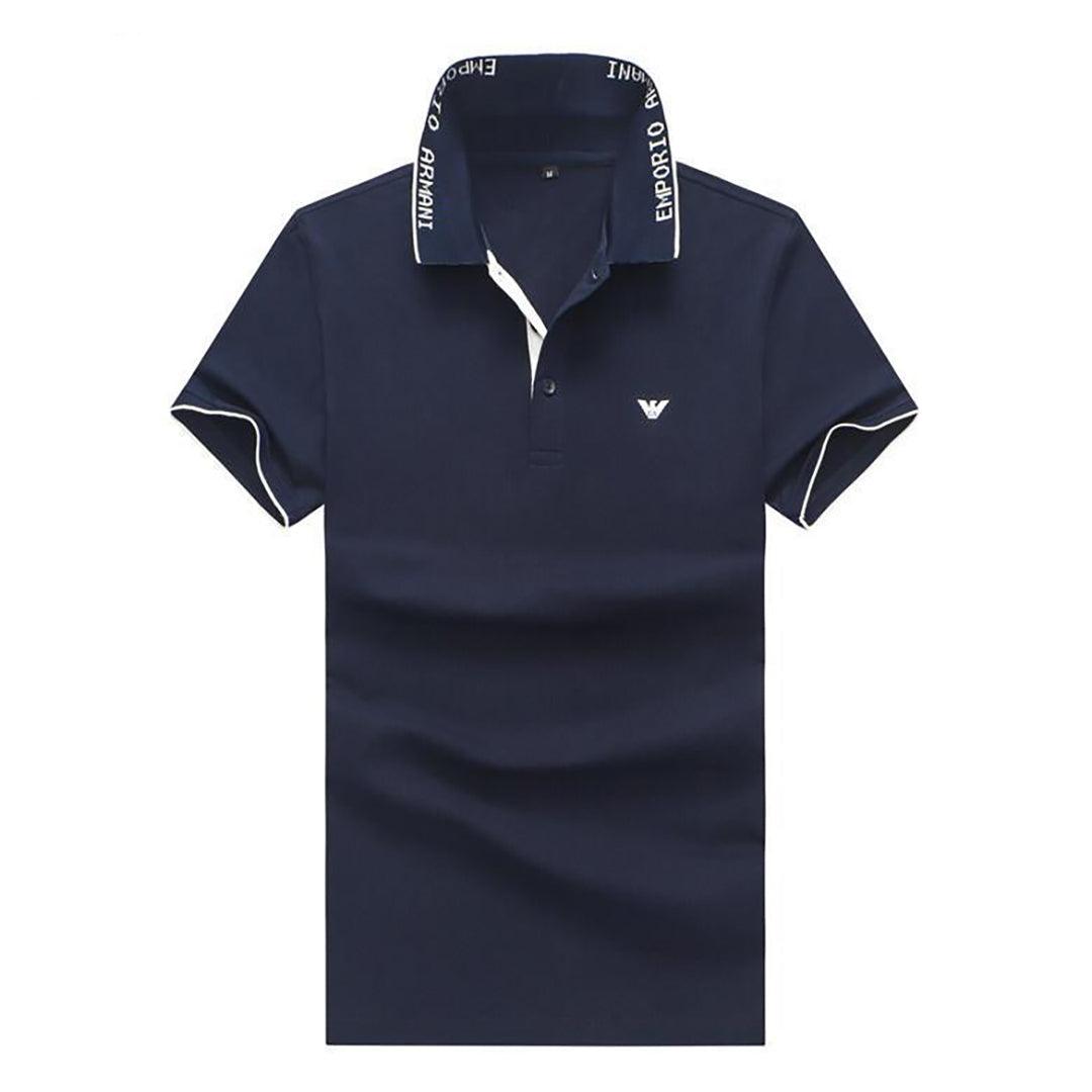 Emp classic Cotton polo shirt in pique cotton blend- NVB - Obeezi.com