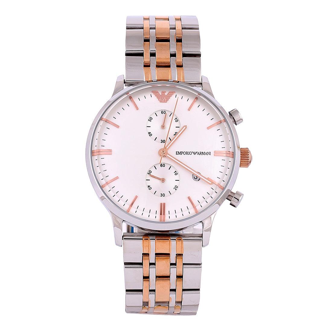 Empo Chronograph Silver Dial Silicone Bracelet Men - Obeezi.com