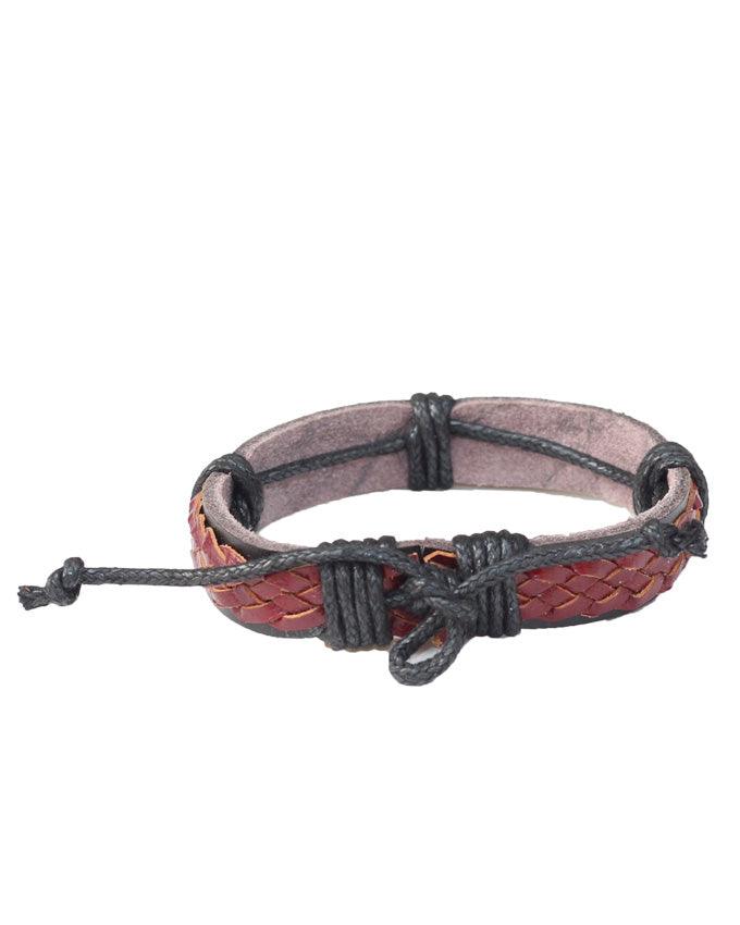 English Bridle Leather Bracelet Brown - Obeezi.com