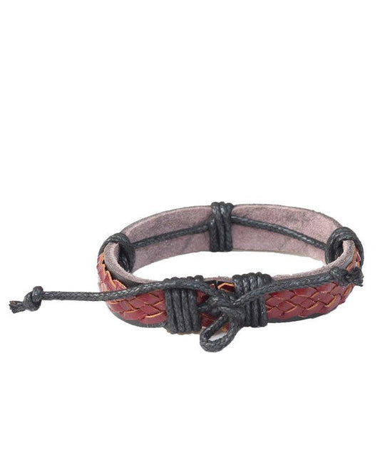 English Bridle Leather Bracelet Brown - Obeezi.com