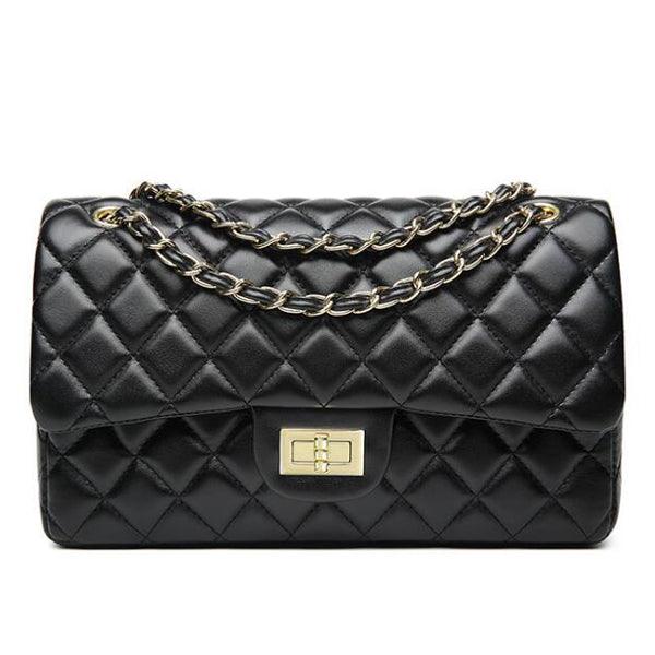 European ClassiC Design Women Tote Style Handbag-Black - Obeezi.com