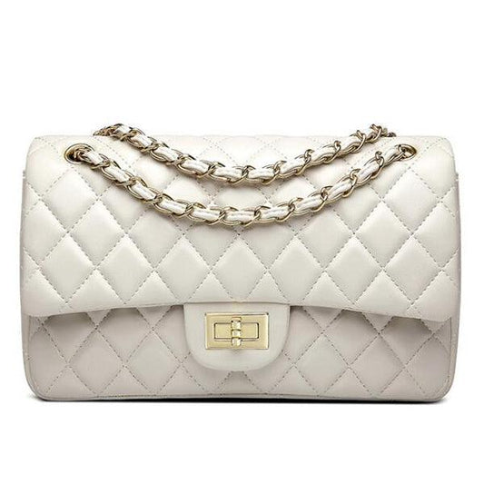 European ClassiC Design Women Tote Style Handbag-White - Obeezi.com