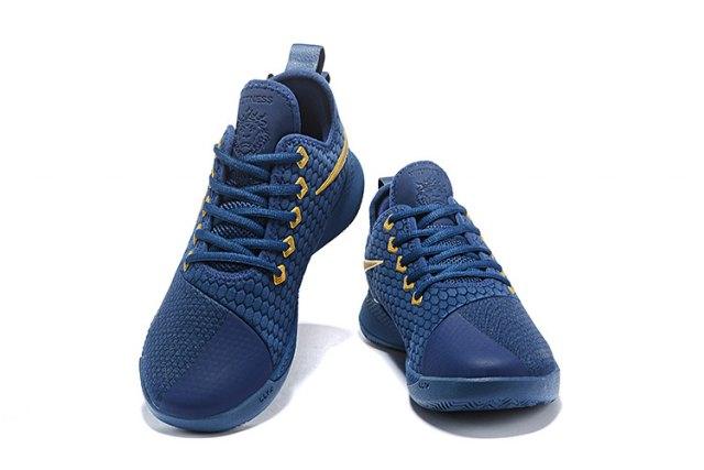 Excellent Lebron Witness 3 Blue Gold Men's Sneakers - Obeezi