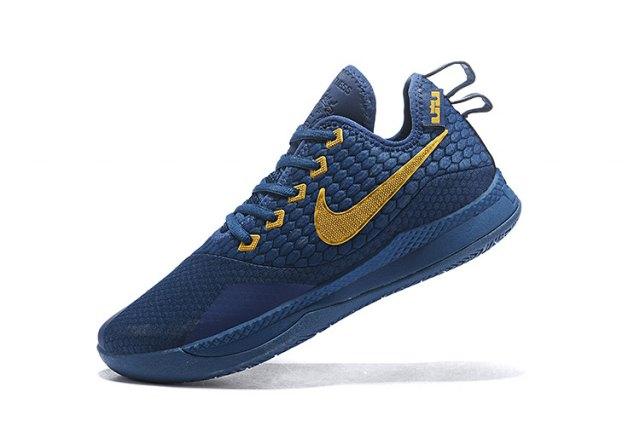 Excellent Lebron Witness 3 Blue Gold Men's Sneakers - Obeezi