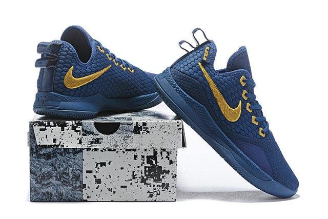 Excellent Lebron Witness 3 Blue Gold Men's Sneakers - Obeezi