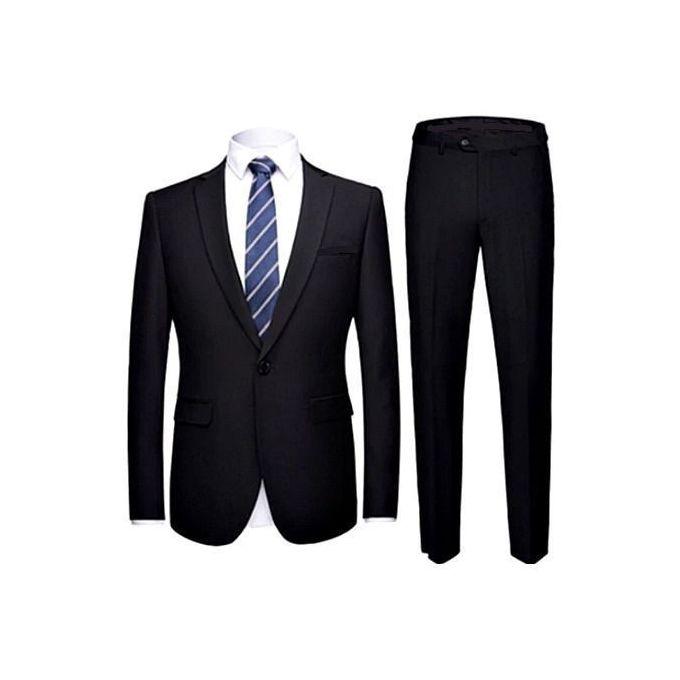 Exclusive Casila Men's Classic Black Suit - Obeezi