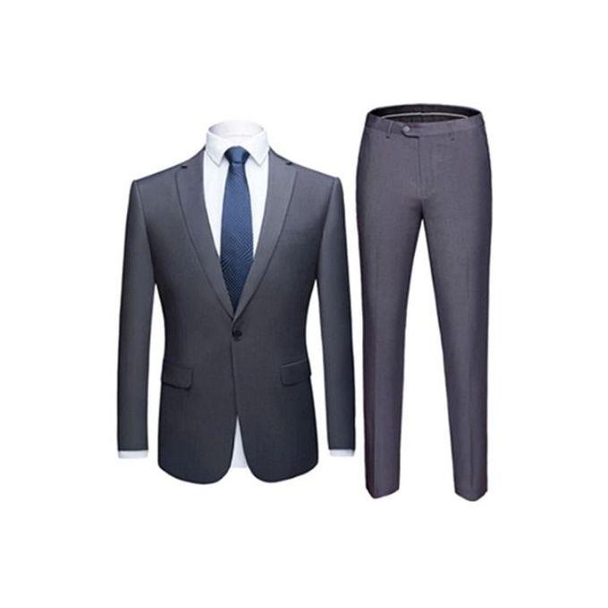 Exclusive Casila Men's Classic Grey Suit - Obeezi
