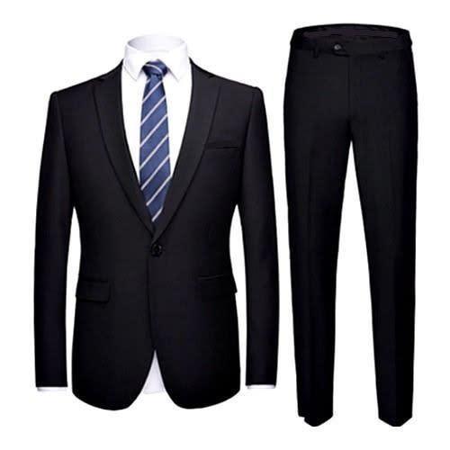 Exclusive Mosaique Men's Classic Black Suit - Obeezi