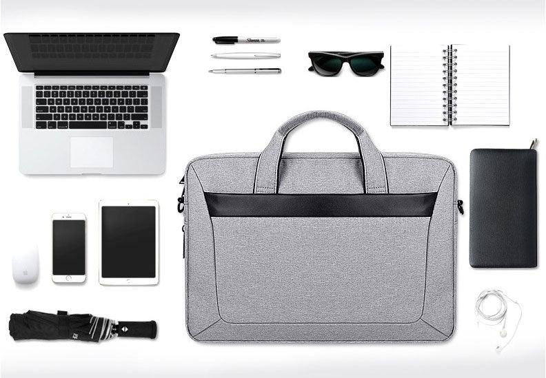 Executive 2 in 1 Laptop Shoulder Bag -Ash - Obeezi.com