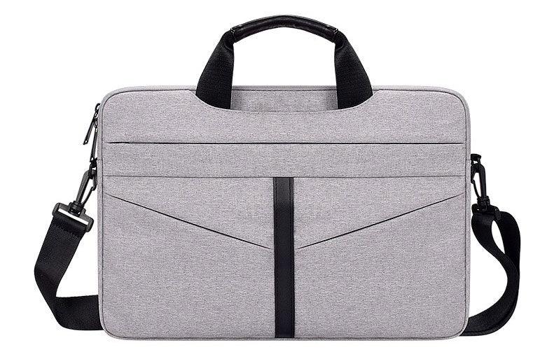 Executive Men's Zipper Designed Business Laptop Bag-Ash - Obeezi.com