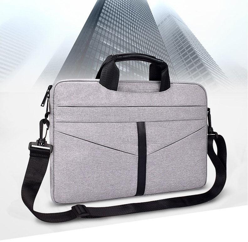 Executive Men's Zipper Designed Business Laptop Bag-Ash - Obeezi.com