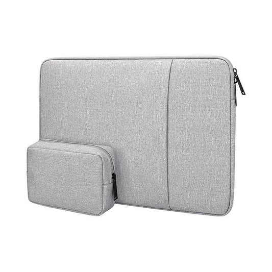 Exquisite 2in1 Sleek And Stylish Padded Inner Designed Laptop Sleeve- Ash - Obeezi.com