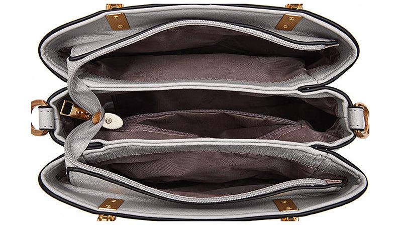 Exquisite Leather Mix Colors Tote Women Bags - Black - Obeezi.com