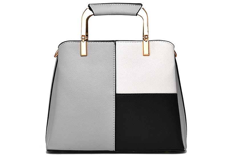 Exquisite Leather Mix Colors Tote Women Bags - Black - Obeezi.com