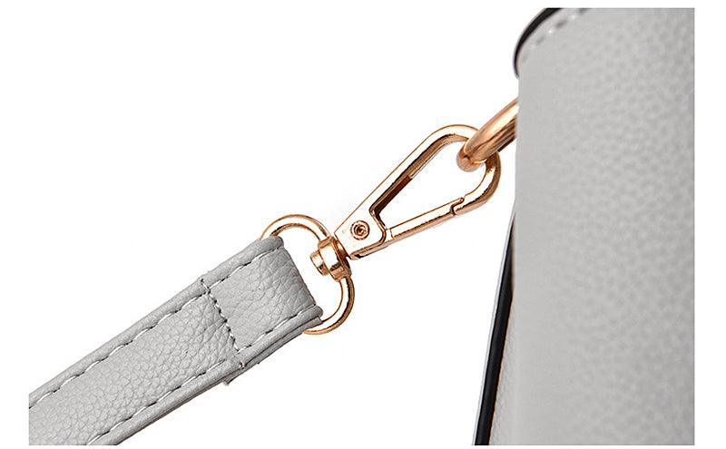 Exquisite Leather Mix Colors Tote Women Bags - Orange - Obeezi.com