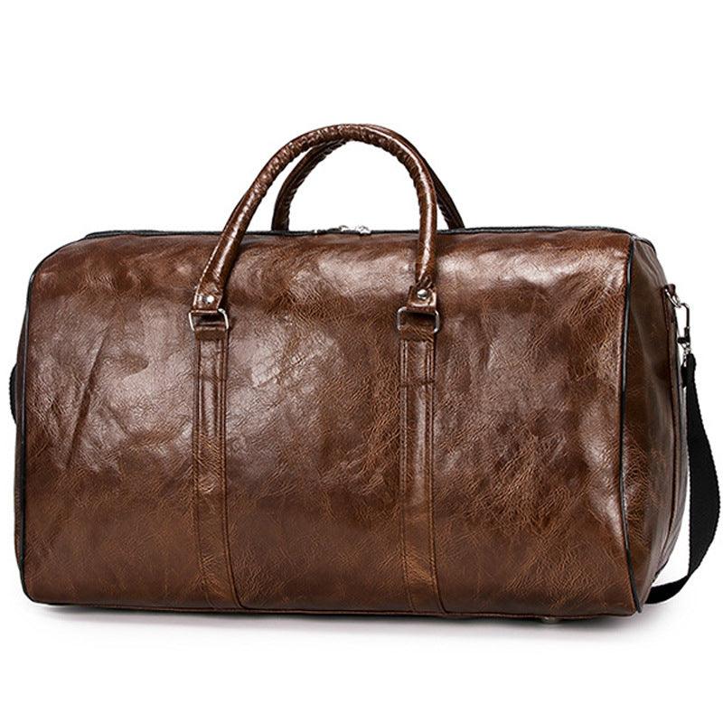 Exquisite Multi-Dimensional Leather Travel Bag- Brown - Obeezi.com