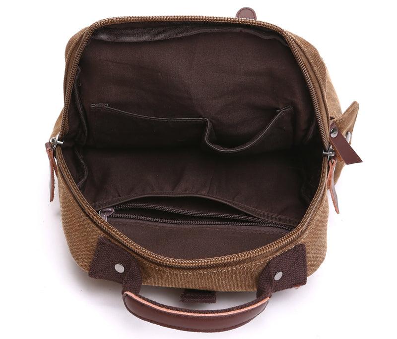 Exquisite Outdoor Canvas Crossbody Bag Travel Shoulder Bag- Coffee - Obeezi.com