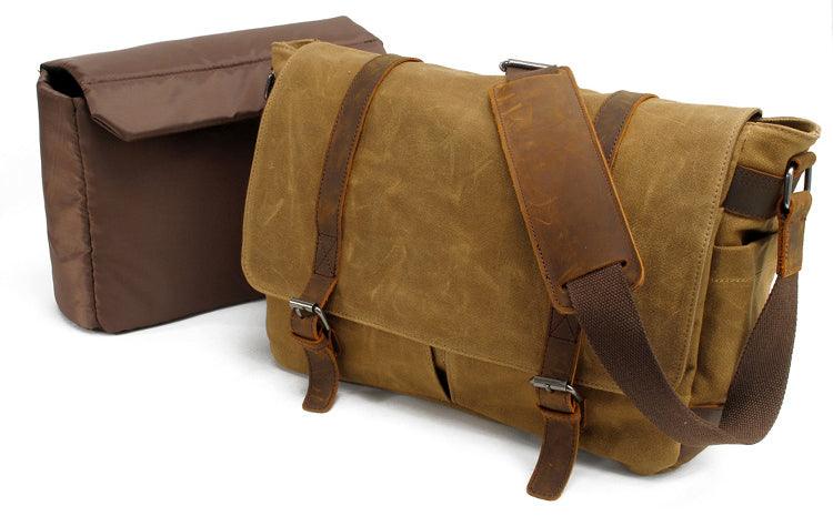 Faded Solid Canvas and inner purse Mini Crossbody Outdoor Black Bags - Obeezi.com