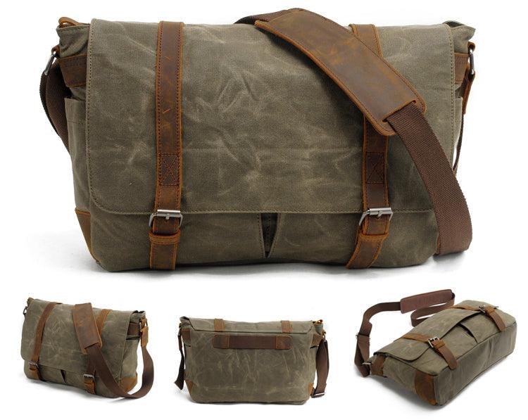 Faded Solid Canvas and inner purse Mini Crossbody Outdoor Green Bags - Obeezi.com