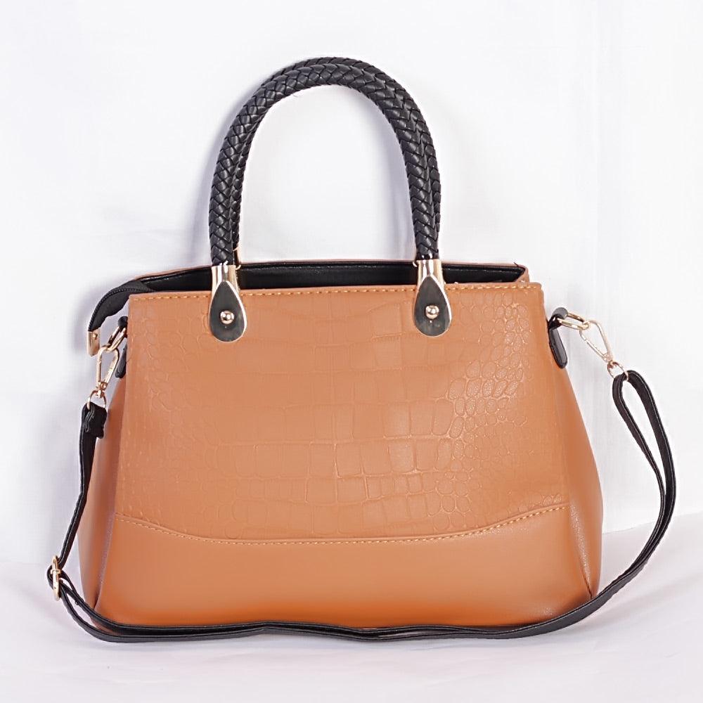 Fashion Trendy Women Handbag - Brown - Obeezi.com