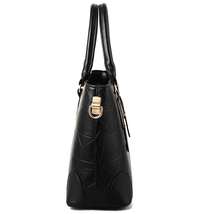 Fashion Unique 2 In 1 Patterned Leather Handbag - Red - Obeezi.com