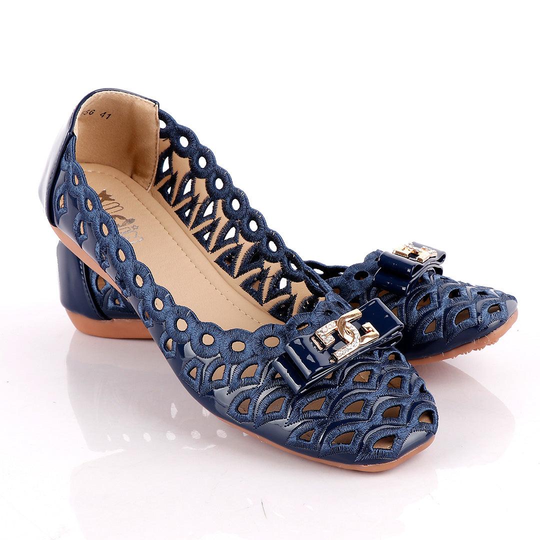 Fashionable Classic Basket Women's Blue Flat Shoe - Obeezi