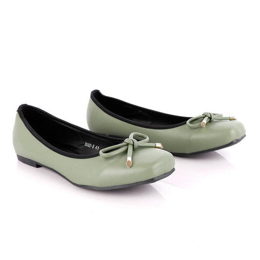 Fashionable Classic Green Women's Flat Shoe - Obeezi