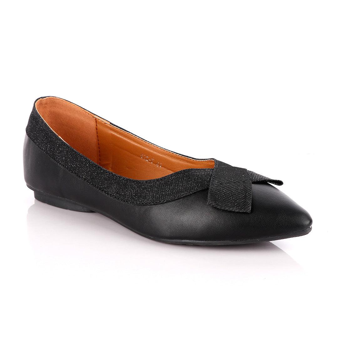 Fashionable Classic Office Woman's Flat Black shoe - Obeezi