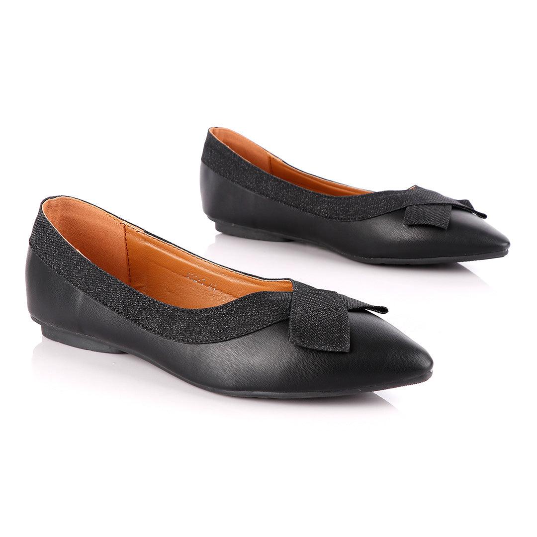 Fashionable Classic Office Woman's Flat Black shoe - Obeezi