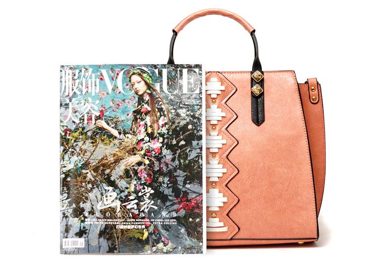 Fashionable Women Designer Leather 2 IN 1 Brown Bag - Obeezi.com