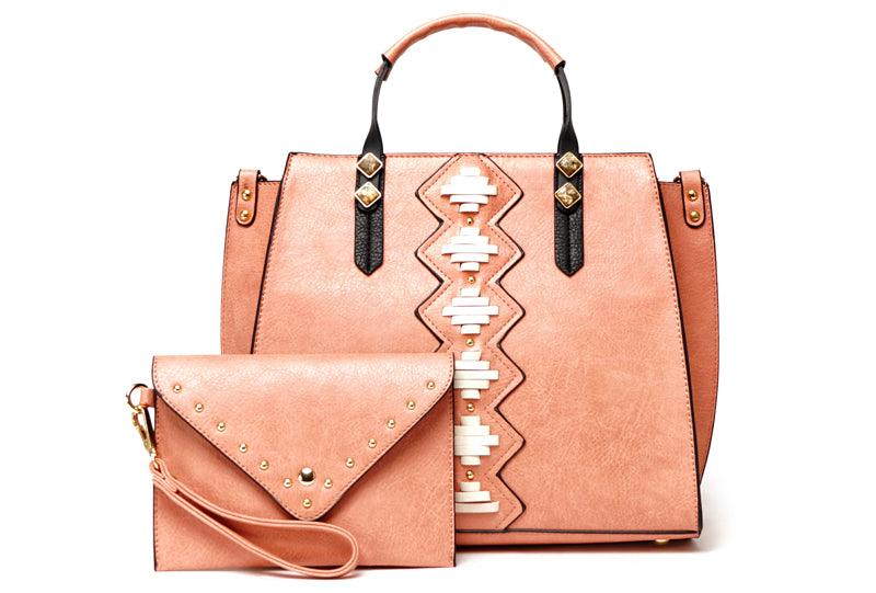Fashionable Women Designer Leather Pink Bag - Obeezi.com