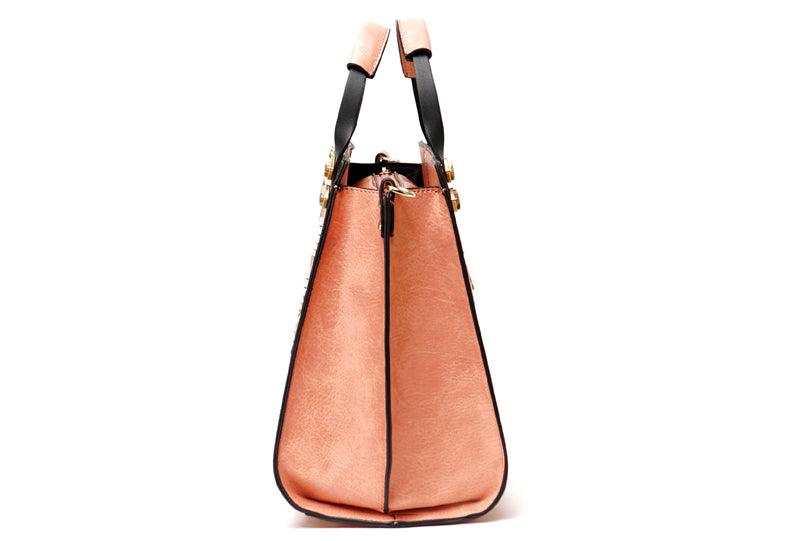 Fashionable Women Designer Leather Pink Bag - Obeezi.com