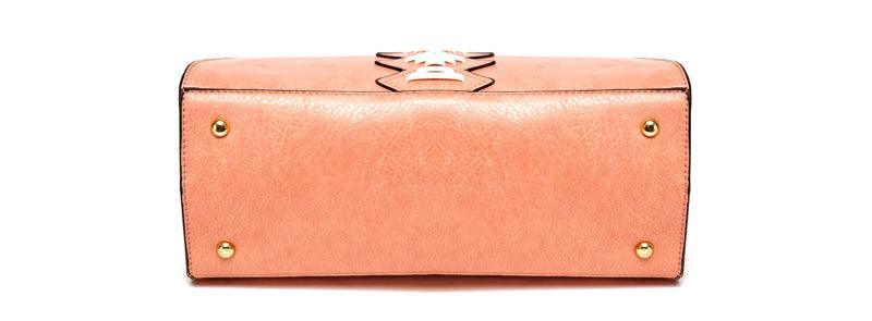 Fashionable Women Designer Leather Pink Bag - Obeezi.com