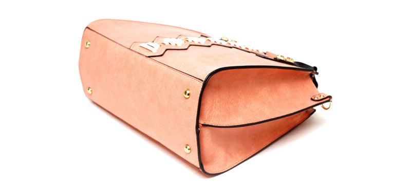 Fashionable Women Designer Leather Pink Bag - Obeezi.com